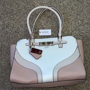 NWT Guess pink and white purse